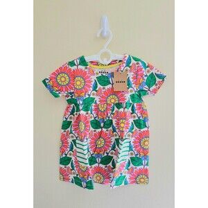 NWOT Mini Boden Short Sleeve Printed Tunic, 2/3-7/8